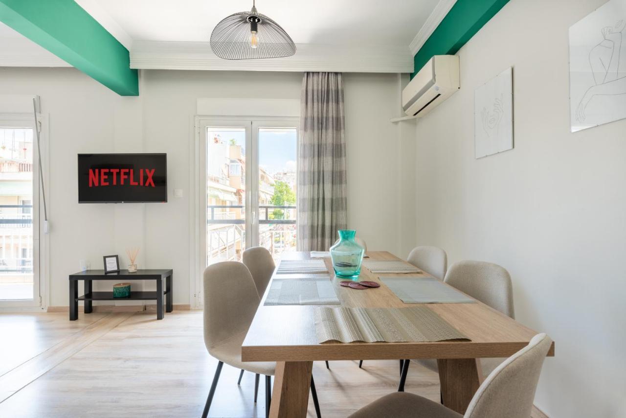 Chung cư 90 m² 2 phòng ngủ, 1 phòng tắm riêng ở Quận Vadaris-Dikastiria Thessaloníki Ngoại thất bức ảnh